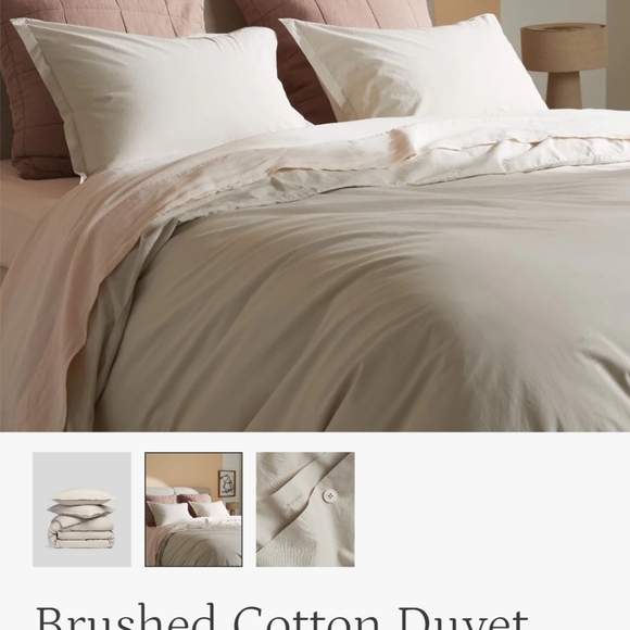 Parachute Duvet Cover and Pillowcases in Bone 100% Cotton - Picture 10 of 12